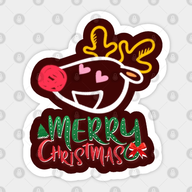 Christmas Reindeer Sticker by Kiroiharu